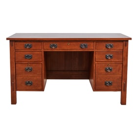 Stickley Arts and Crafts Style Oak Desk