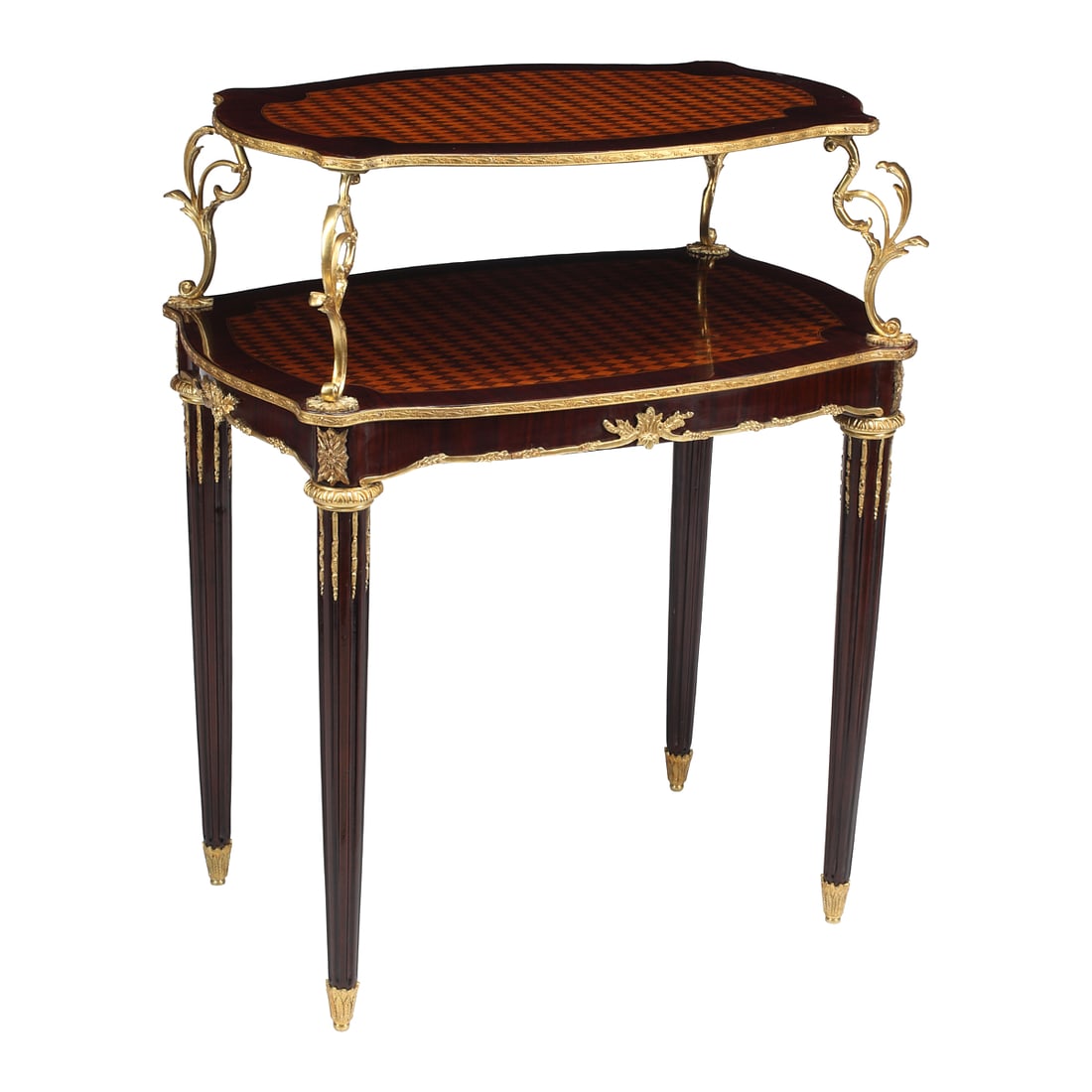 French Regency Style Two Tier Table with Bronze Mount (1 of 4)
