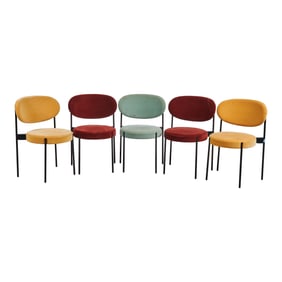 Five Verner Panton for Verpan Series 430 Upholstered Chairs