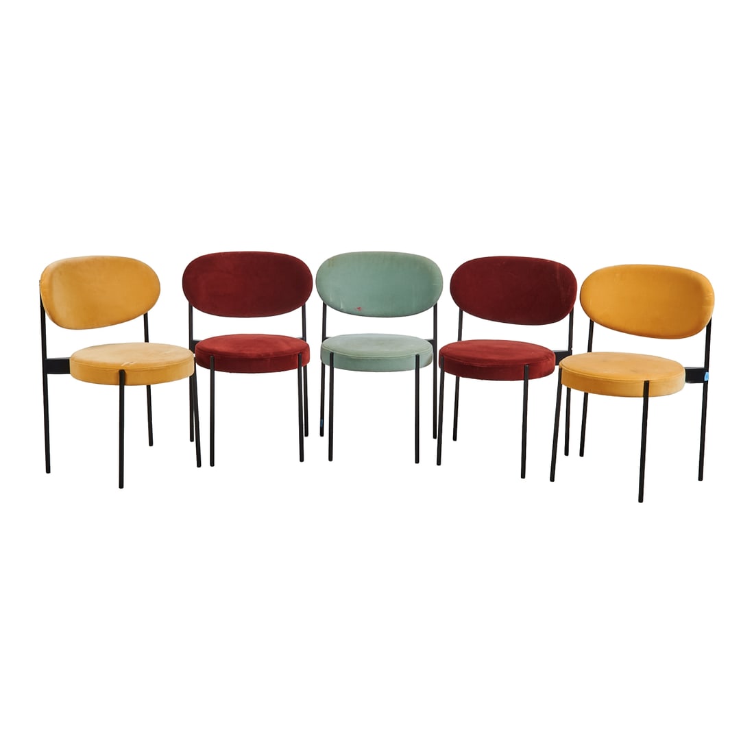 Five Verner Panton for Verpan Series 430 Upholstered Chairs (1 of 5)