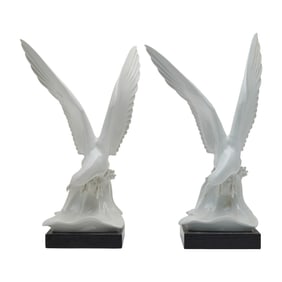 Two Max Esser for Meissen Porcelain Modern Seagull Figures