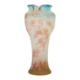 Large Cameo Glass Vase Signed for Galle