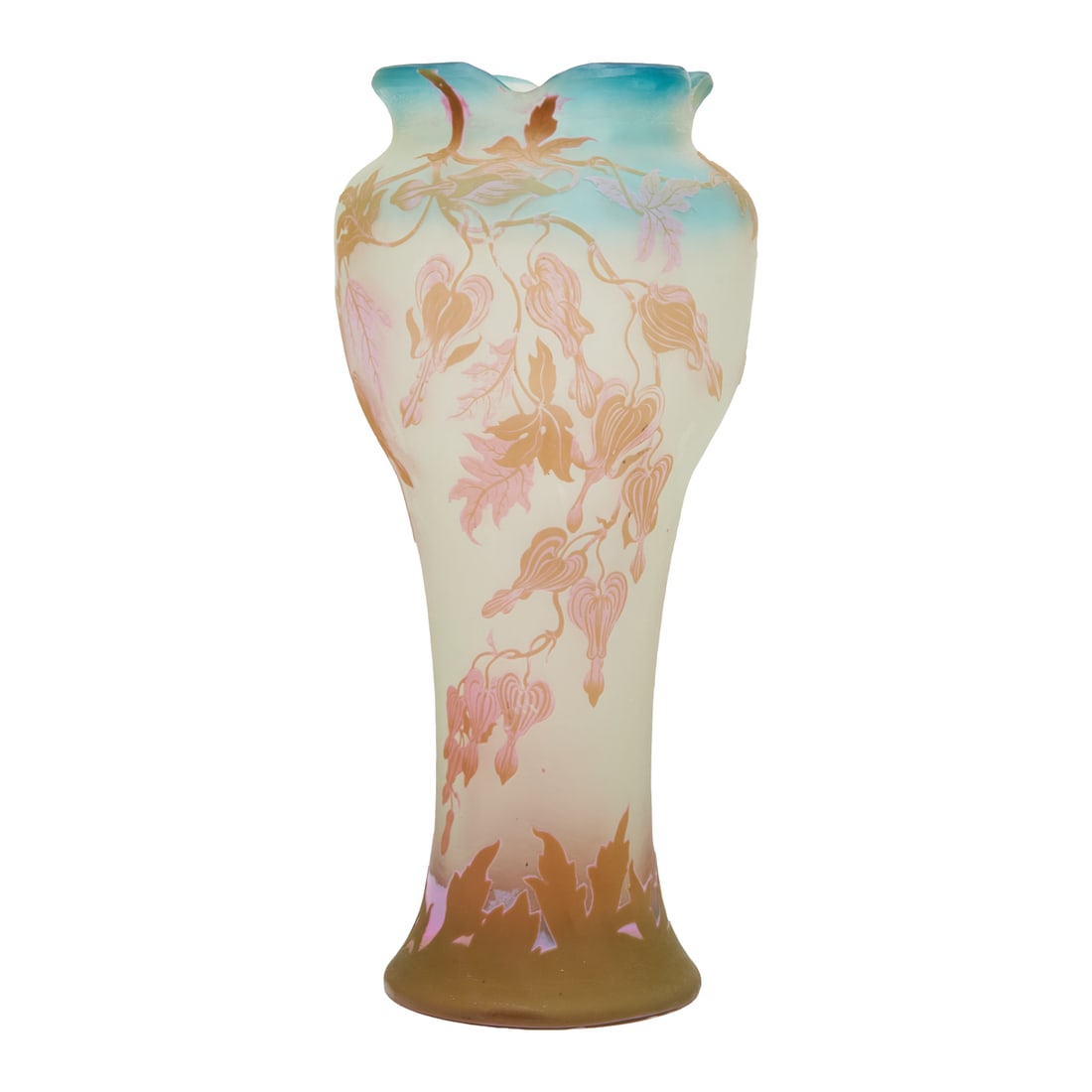 Large Cameo Glass Vase Signed for Galle (1 of 5)