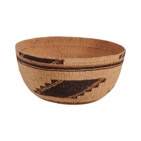 Native American Hupa Woven Hat Basket