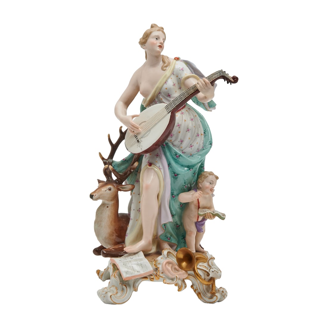 Meissen Porcelain Figural Group Allegorical of Hearing (1 of 4)
