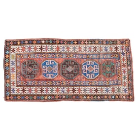 Antique Caucasian Karabagh Kazak Runner Rug