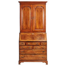 Chippendale Walnut Slant Front Secretary Desk