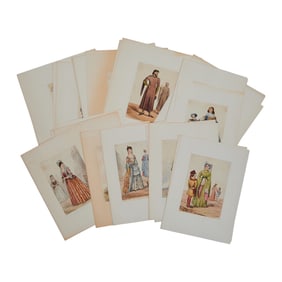 Collection of European Costumes in Watercolor