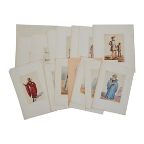 Collection of European Costumes in Watercolor