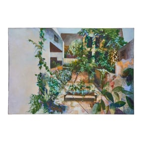 Andrew DeShong, Urban Oasis, Oil on Canvas