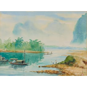 Li Yongsen, Landscape, Watercolor