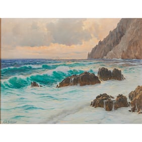 Cavalier Federico, Piccola Marina, Oil on Canvas