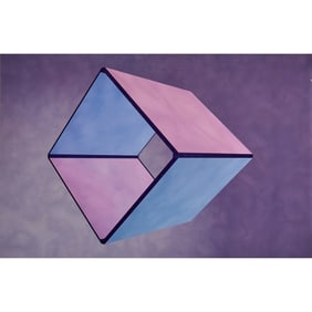 Ronald Davis, Pink and Blue Vent, Aluminum