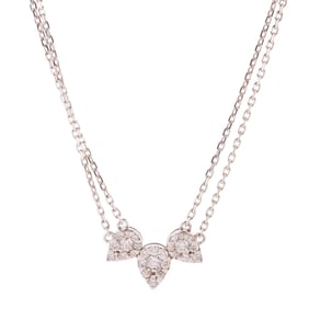 Diamond, 14k White Gold Necklace