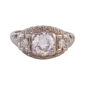 Vintage Diamond, 18k White Gold Ring