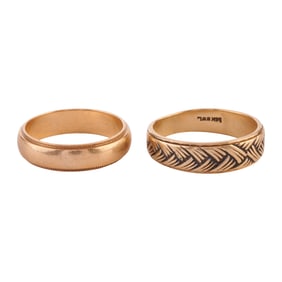 Two 14k Yellow Gold Bands