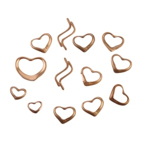 Collection of Thirteen 14k Yellow Gold Pendants