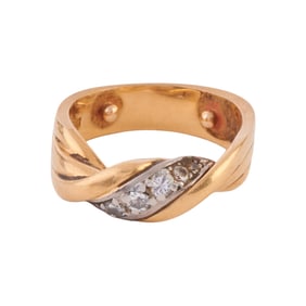 Diamond, 18k Yellow Gold Ring