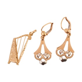 18k Yellow Gold Jewelry Suite