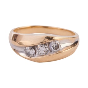Men's Diamond, 14k Yellow Gold Ring