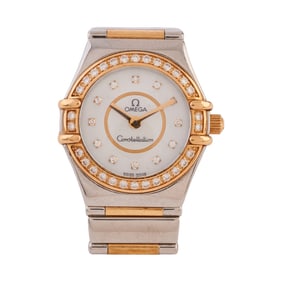 Omega Constellations "Cindy Crawford" Stainless Steel, 18k Yellow Gold Wristwatch