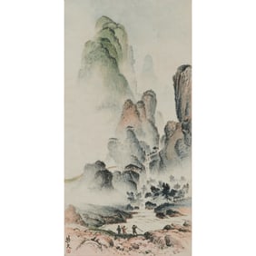 Attributed to Mei Yutian (b. 1891), "Landscape", Framed Painting