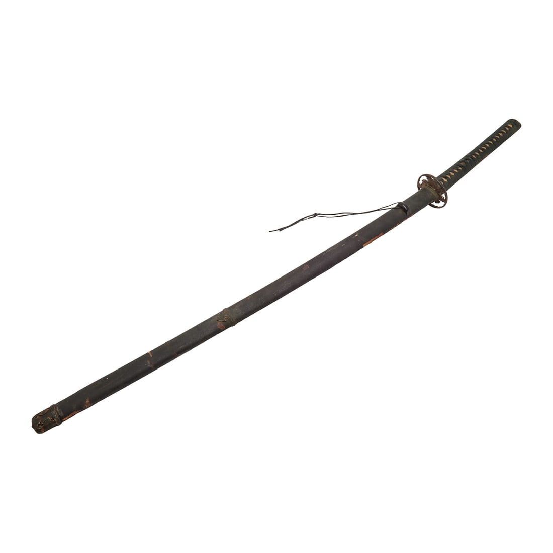 Japanese Katana Long Sword: Japanese Katana Long Sword.[Approximate OverallDimensionsIncludes Scabbard- Length 46 inches x Width1 1/2 inches}.