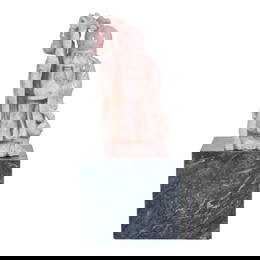 A Large Chinese Carved Rose Quartz 'Shou Lao' Statue on Base