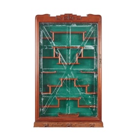 A Chinese Hardwood Display Wall Cabinet