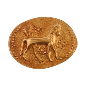 Lalaounis 18k Yellow Gold Horse Brooch