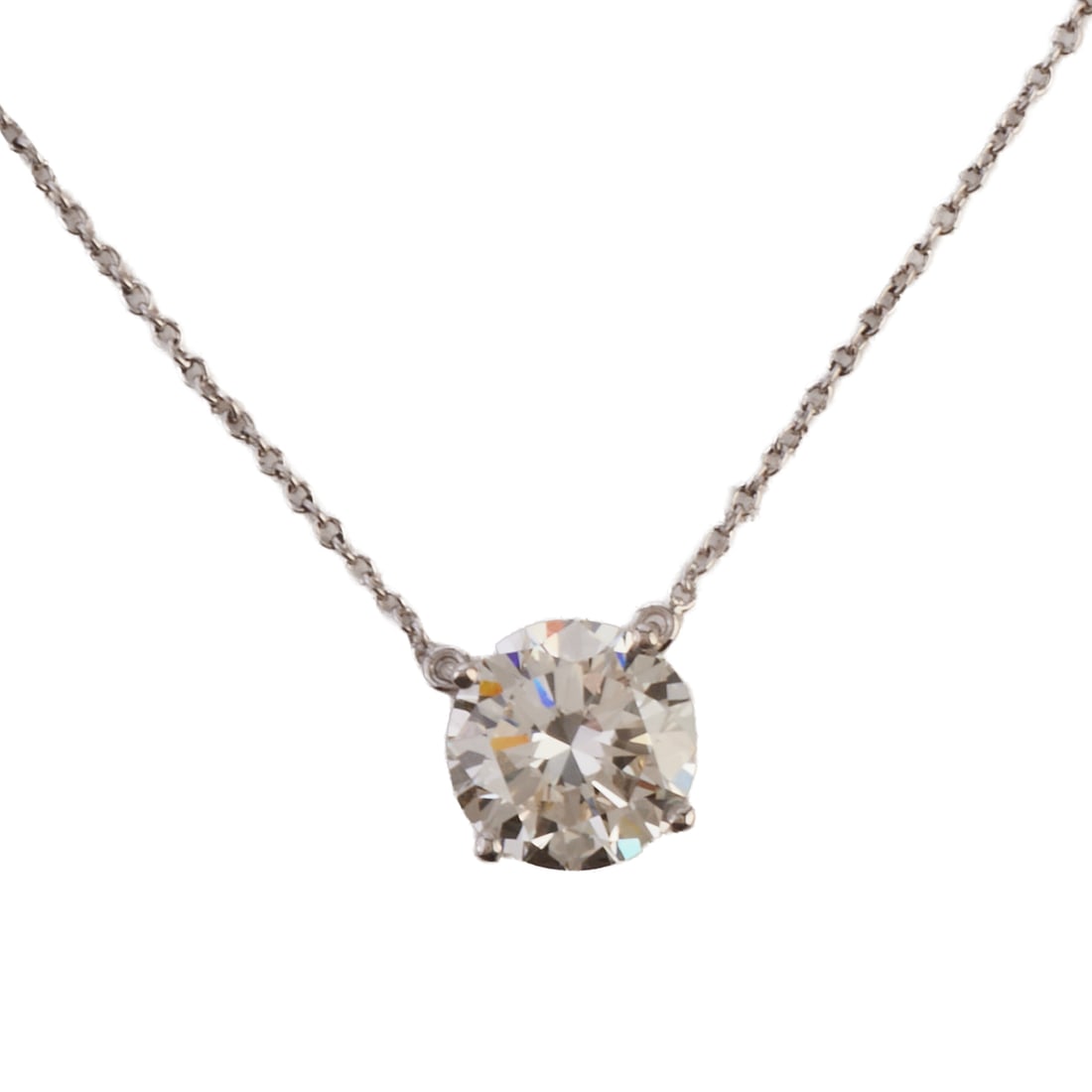 3.29 cts. Diamond, Platinum Necklace with GIA Report (1 of 6)
