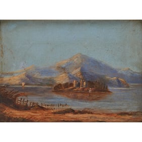 Attr. to JMW Turner, Landscape with Island, Oil on Canvas