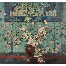 Anna Lee Day Stacey, Apple Blossoms, Oil on Canvas