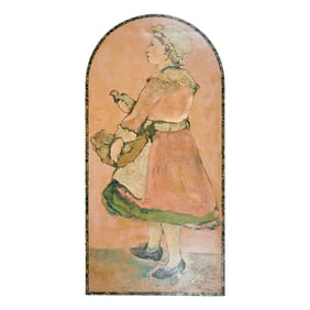 Ira Yeager, Woman with Birds, Oil on Canvas