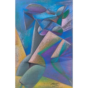 Attributed to Mihail Chemiakin, Abstract, Pastel on Paper