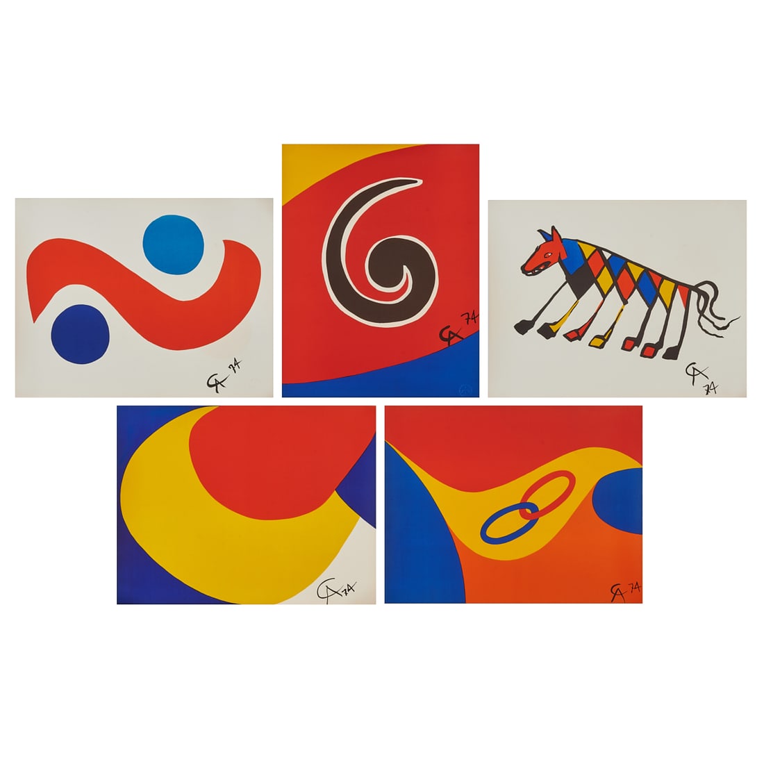 Alexander Calder, Flying Colors, Five Lithographs (1 of 12)