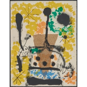 Joan Miro, Plate 4 from Album 19, colored lithograph
