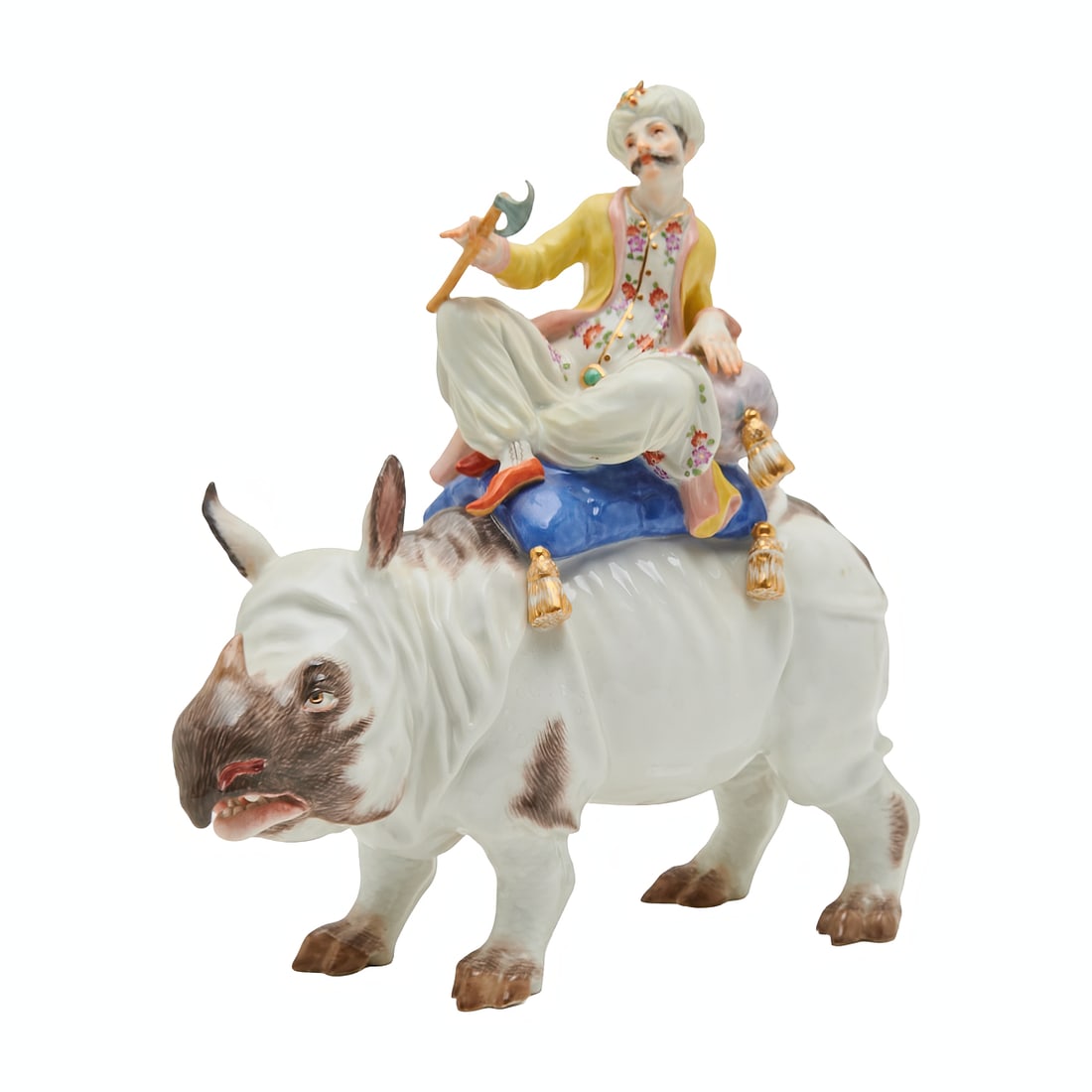 Meissen Porcelain Turk Riding Rhinoceros (1 of 7)