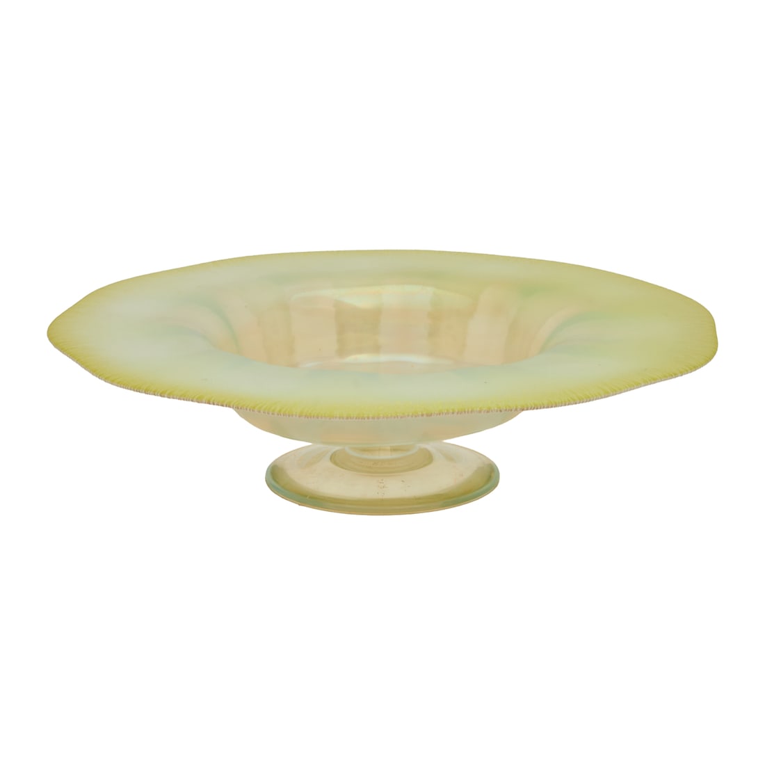 Tiffany Iridescent Glass Large Footed Bowl (1 of 4)