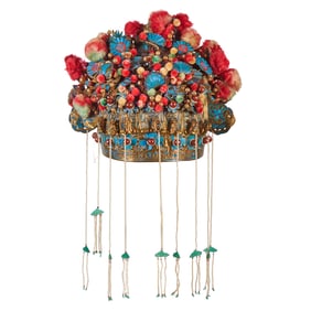 Chinese Kingfisher Decorated Headdress