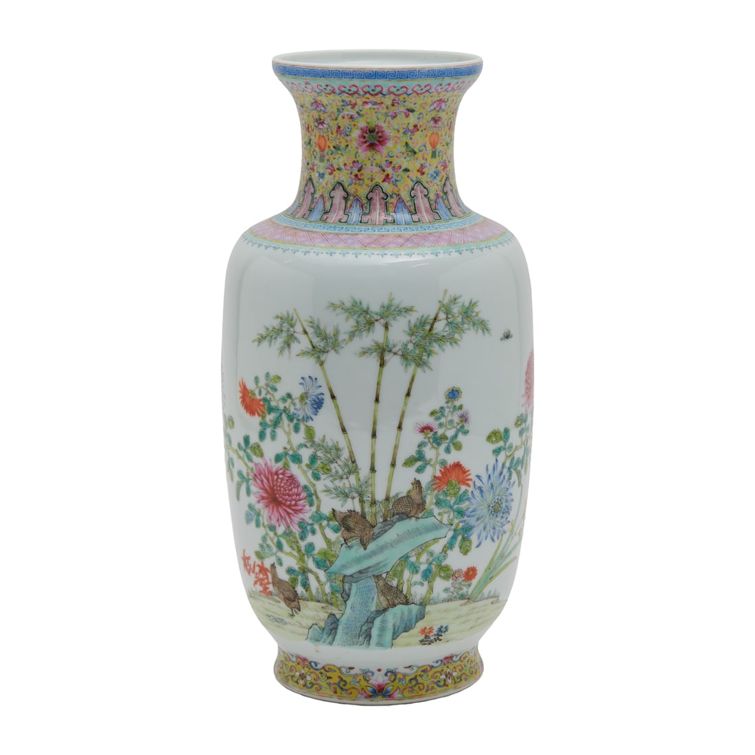 A Chinese Famille Rose Enameled Vase (1 of 4)
