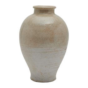 A Chinese Tang Dynasty White Glazed Pottery Vase