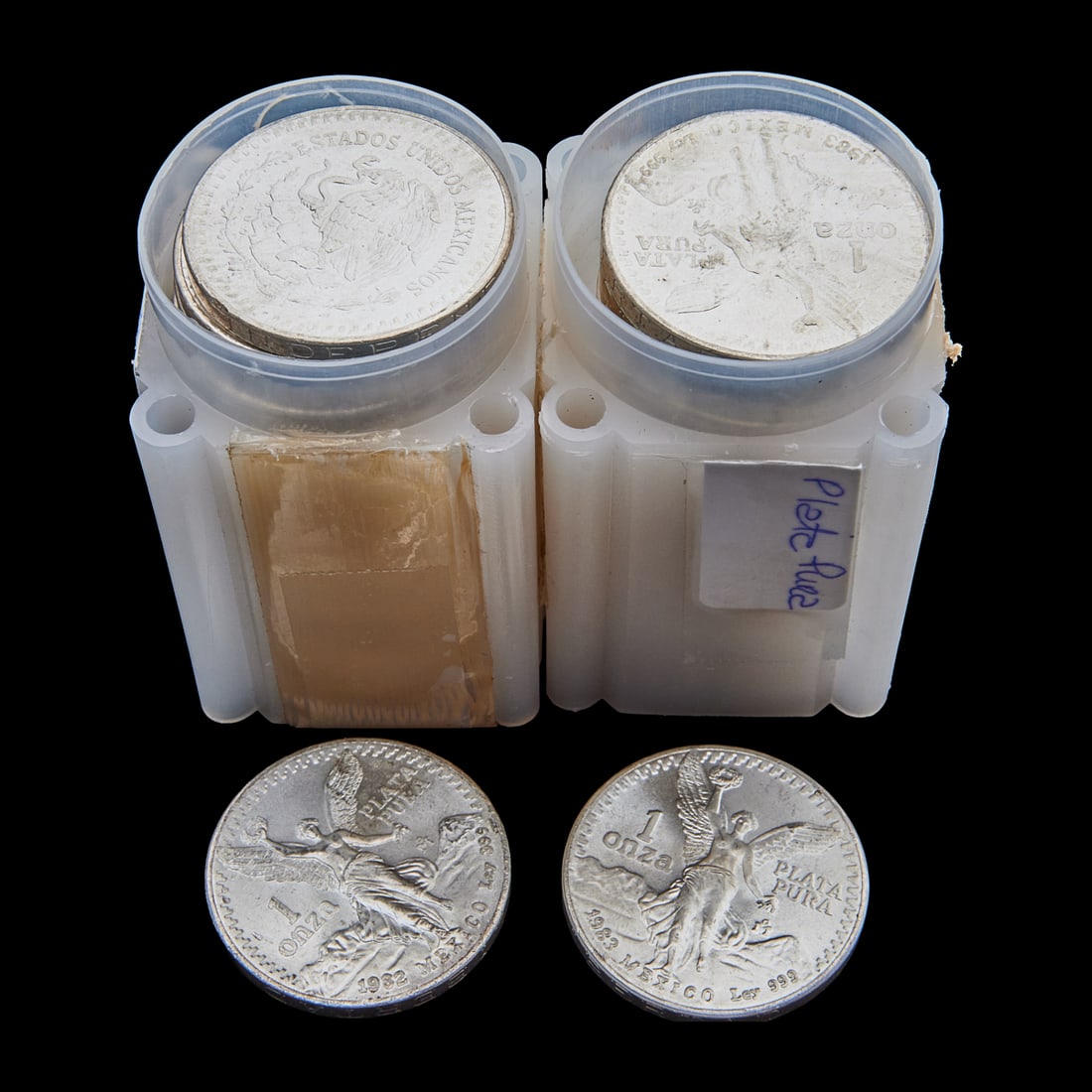 Mexico 1982-1983 Silver One Onza (40): Mexico 1982-1983 Silver One Onza (40).