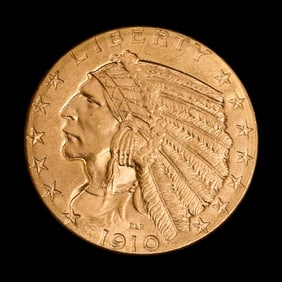 US 1910 $5.00 Indian Head Gold Coin