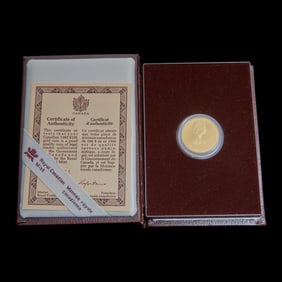 Canada 1988 $100.00 Gold Proof Coin 14K, weight 0.470 ounce