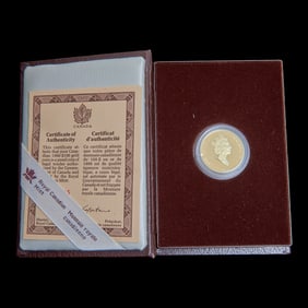 Canada 1990 $100.00 Gold Proof Coin 14K, Half Ounce
