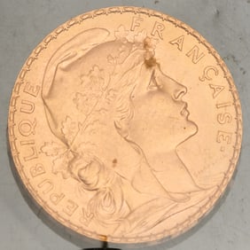 France 1909 20 Francs Gold Coin
