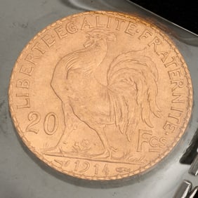 France 1914 20 Francs Gold Coin