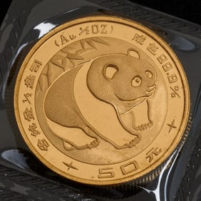 China 1983 50 Yuan Half Ounce Panda Gold Coin