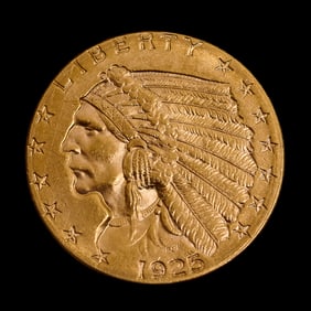 US 1925 (D) $2.5 Indian Head Gold Coin